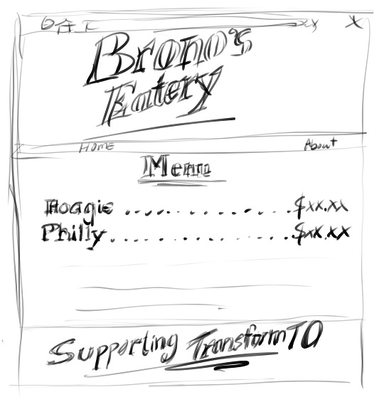 Bruno's Online Menu