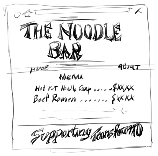 Noodle Bar Menu